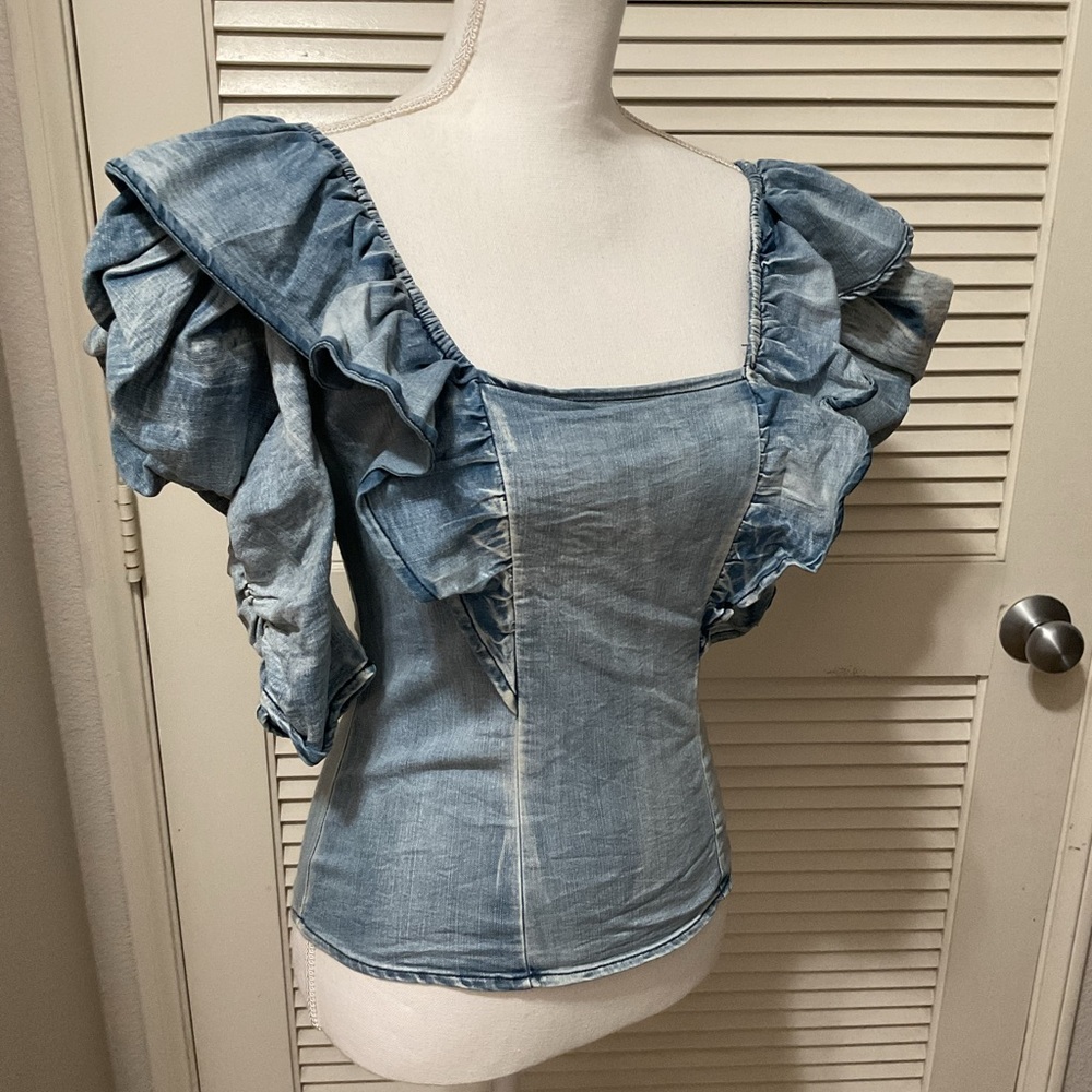 Denim blouse